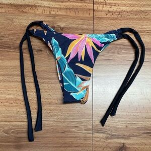 Floral Print Brazilian Bikini Bottom